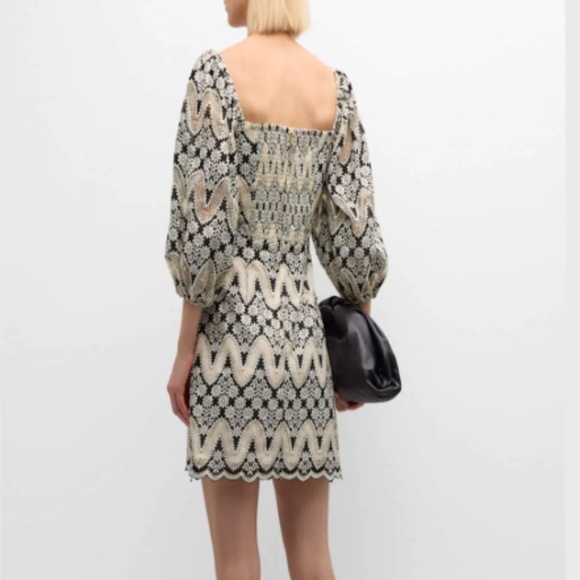 Cara Cara Montauk Scallop Eyelet Mini Dress, Size Small - Picture 4 of 11